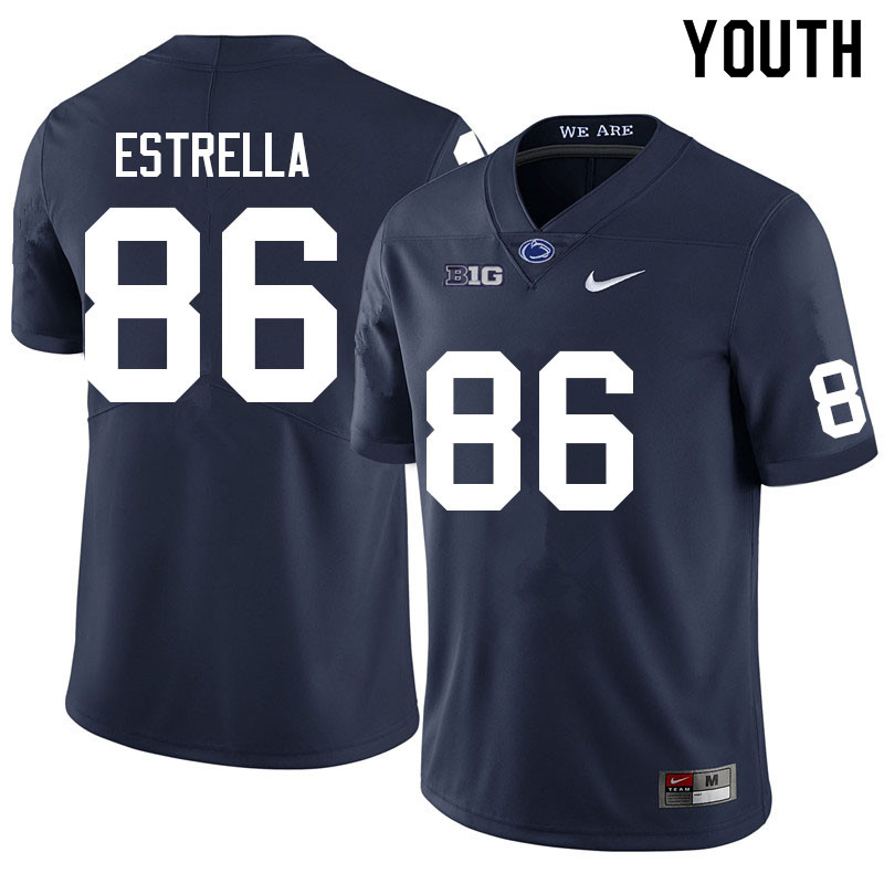 Youth #86 Jason Estrella Penn State Nittany Lions College Football Jerseys Sale-Navy
